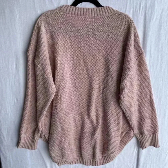 Women's Shein Pink Knit Crew Neck Sweater Size 2XL - Picture 4 of 4